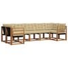 vidaXL Outdoor-Sofagarnitur 7 Stk. Natur und Beige