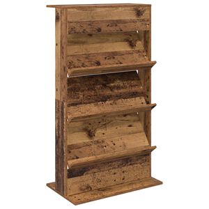 vidaXL Magazinregal mit Regal Altholz 70 x 41 x 126 cm Holzwerkstoff