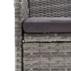 vidaXL 5-tlg. Garten-Essgruppe mit Kissen Grau und Schwarz