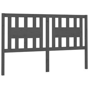 vidaXL Kopfteil Grau 206x4x100 cm Massivholz Kiefer