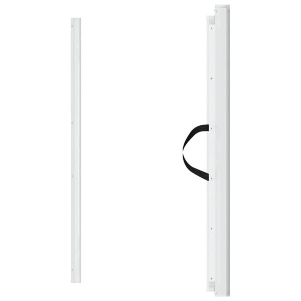 vidaXL Haustier-Barriere Ausziehbar Wei&szlig; 102,5x125 cm