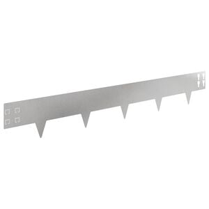 vidaXL Raseneinfassung 50 stk. 100 x 15 cm Stahl Silber