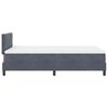 vidaXL Boxspringbett mit Matratze Dunkelgrau 120 x 190 cm Samt