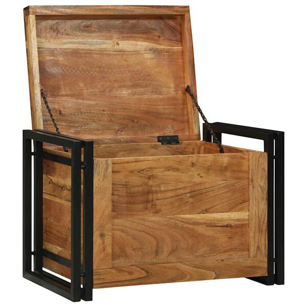 vidaXL Aufbewahrungsbox mit Speicher 60 x 40 x 41 cm Massivholz Akazie