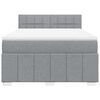 vidaXL Boxspringbett mit Matratze Hellgrau 140x200 cm Stoff