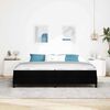 vidaXL Boxspringbett mit Matratze Schwarz 200 x 200 cm Stoff