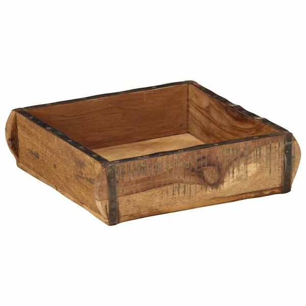 vidaXL Tablett Braun 29 x 31 x 10 cm Massives upgecyceltes Holz