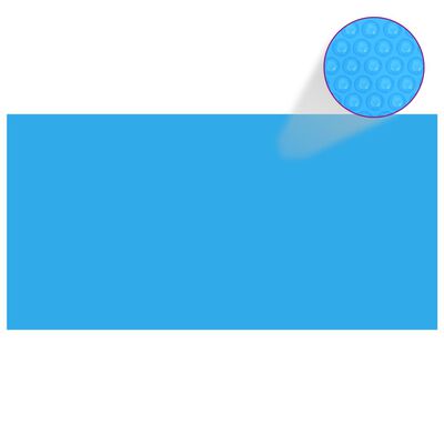 vidaXL Poolabdeckung Blau 975×488 cm PE