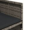 vidaXL 9-tlg. Garten-Essgruppe mit Kissen Grau Poly Rattan