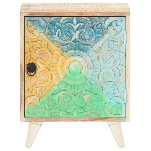 vidaXL Nachttisch Geschnitzt 40x30x50 cm Akazie Massivholz