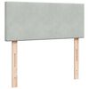 vidaXL Boxspringbett mit Matratze Hellgrau 120x200 cm Samt