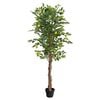 vidaXL Zitronenbaum K&uuml;nstlich mit 3 St&auml;mmen Gr&uuml;n 180 cm PP