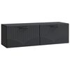 vidaXL Wandmontierter TV-Schrank Schwarz 98 x 31 x 30 cm Holzwerkstoff