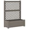 vidaXL Gro&szlig;er Pflanzer mit Rankgitter Grau 99,5 x 43 x 133,5 cm PP