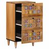 vidaXL Sideboard mit Schubladen Natur 40 x 33 x 75 cm Massivholz Mango