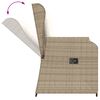 vidaXL 3-tlg. Garten-Lounge-Set mit Kissen Beige Poly Rattan