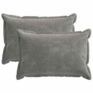 vidaXL Kissenbezug 2 pcs HOUTEN Dunkelgrau 50 x 70 cm Chenille-Stoff
