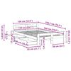 vidaXL Massivholzbett ohne Matratze 135x190 cm Kiefernholz