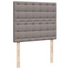 vidaXL Ottoman-Bett mit Matratze & LEDs Taupe 120x200 cm Stoff