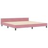 vidaXL Boxspringbett mit Kopfteil Rosa 200 x 200 cm Samt