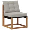 vidaXL Outdoor-Sofagarnitur Massives Akazienholz und Textilene