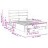 vidaXL Bettrahmen Graues Sonoma 140 x 200 cm Holzwerkstoff