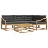 vidaXL Outdoor-Sofagarnitur 5 stk. Wei&szlig; und Anthrazit Polyester