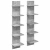vidaXL Wandregal 2 pcs Betongrau 22 x 15 x 100 cm Holzwerkstoff
