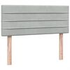 vidaXL Boxspringbett mit Matratze Hellgrau 120x220 cm Samt
