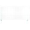 vidaXL Euro-Zaun mit Pfosten 25 x 1,2 m PVC-beschichteter Stahl Gr&uuml;n