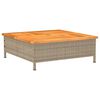 vidaXL Gartentisch Beige 70x70x25 cm Rattan und Akazienholz