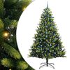 vidaXL K&uuml;nstlicher Klapp-Weihnachtsbaum mit 300 LEDs Gr&uuml;n 240 cm