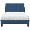 vidaXL Bett mit Matratze "Hanko" Blau 100x200 cm Stoff