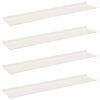 vidaXL Schwebendes Regal 4 pcs Wei&szlig; 100 x 18 x 2,5 cm Stahl