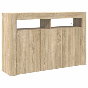 vidaXL Sideboard Sonoma-Eiche 116 x 30 x 75 cm Holzwerkstoff