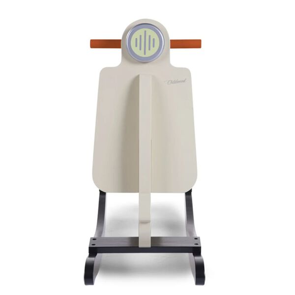 CHILDHOME Schaukelroller Scooter Beige und Schwarz CWRSCR