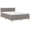 vidaXL LED Boxspringbett mit Kopfteil Taupe 140 x 190 cm Stoff