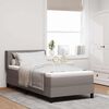 vidaXL Boxspringbett mit Matratze Taupe 190 x 90 cm Polyester