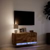 vidaXL TV-Wandschrank mit LED-Beleuchtung R&auml;uchereiche 80x31x38 cm