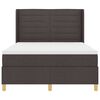 vidaXL Boxspringbett mit Matratze Braun 140 x 200 cm Stoff