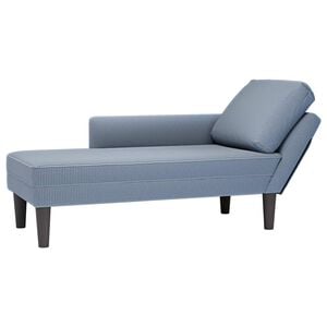 vidaXL Chaiselongue mit Kissen Blau Cordstoff