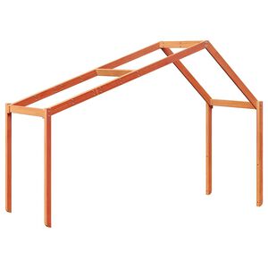 vidaXL Dach f&uuml;r Kinderbett Wachsbraun 213x95,5x144,5 cm Massivholz