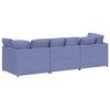 vidaXL Modulares Sofa mit Kissen Stoff Jeansblau
