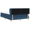 vidaXL Boxspringbett mit Matratze mit Kopfteil Blau 140 x 200 cm Stoff