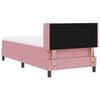 vidaXL Boxspringbett mit Matratze Rosa 200 x 100 cm Polyester
