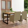 vidaXL 5-tlg. Garten-Essgruppe Beige