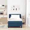 vidaXL Boxspringbett mit Matratze mit Kopfteil Blau 90 x 190 cm Stoff