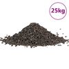vidaXL Basalt-Kies 25 kg Schwarz 5-8 mm