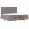 vidaXL Boxspringbett mit Matratze Taupe 200 x 200 cm Stoff