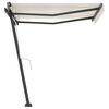vidaXL Standmarkise Manuell Einziehbar 350x250 cm Creme